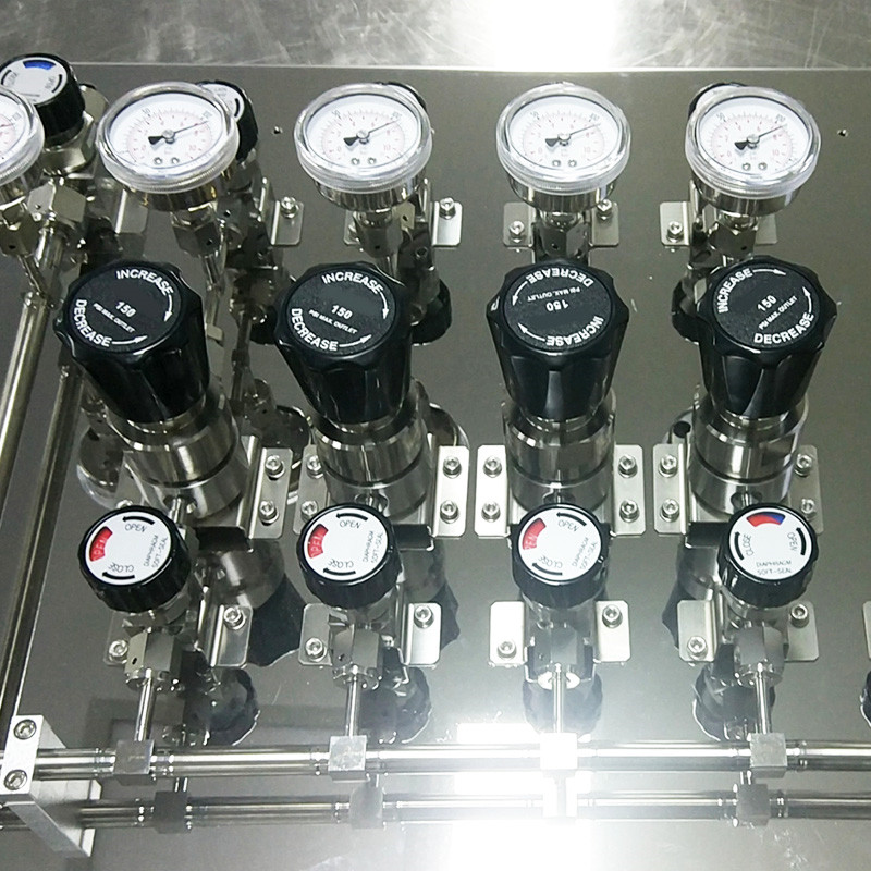 Stainless Steel Fully Automatic Gas Switchover Manifold System Automatic Gas Cylinder Switchover Co2 Cylinder Auto Changeover Controlle