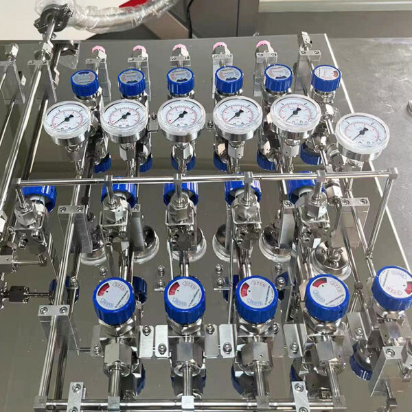 Ultra High Purity Stainless Steel Compressed Gas Changeover Manifold Panel System For Integrated Gas Supply System