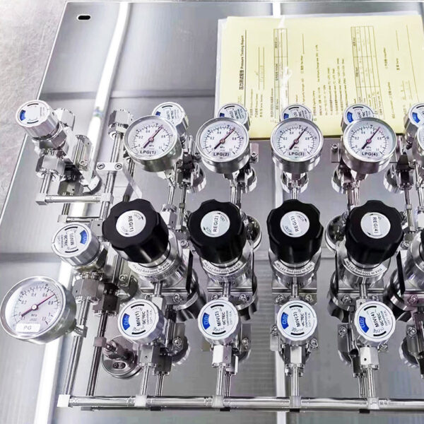 Ultra High Purity Stainless Steel Compressed Gas Changeover Manifold Panel System For Integrated Gas Supply System