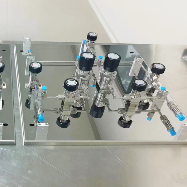 High Purity Semi-Auto Stainless Steel Changeover Manifold System, Nitrogen High Pressure Control Panel With Semiconductor Valve Manifold Box Diaphragm Valves